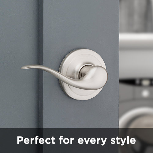 Kwikset Tustin Right Hand Dummy Lever In Satin Nickel - Decorative Door Handle (97880-762)